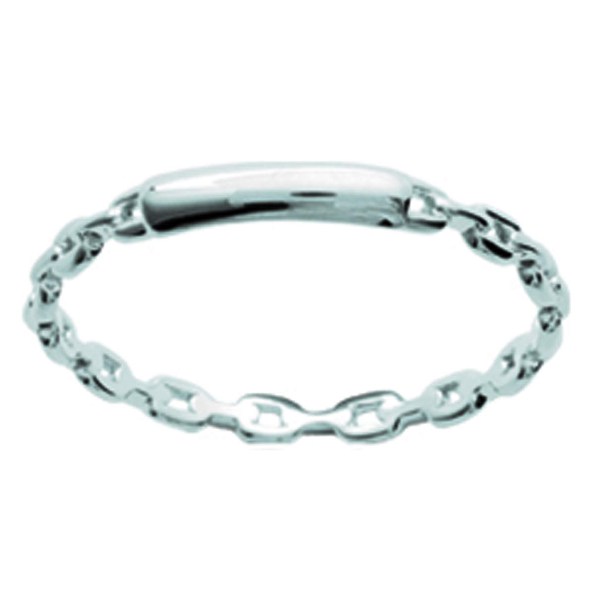 Bague Argent \'Lien d\'Amour\' argenté - 10x2 mm - [J1034]