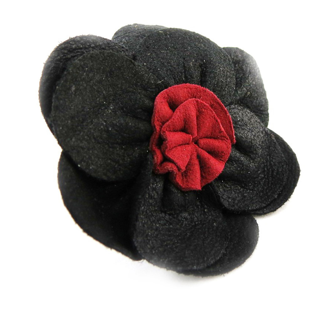 Bague Créateur \'Rouge Passion\' rouge noir - [J1044]
