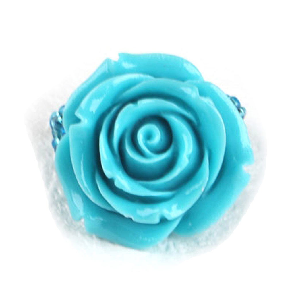 Bague Créateur \'Rosa Romantica\' turquoise - [K1134]