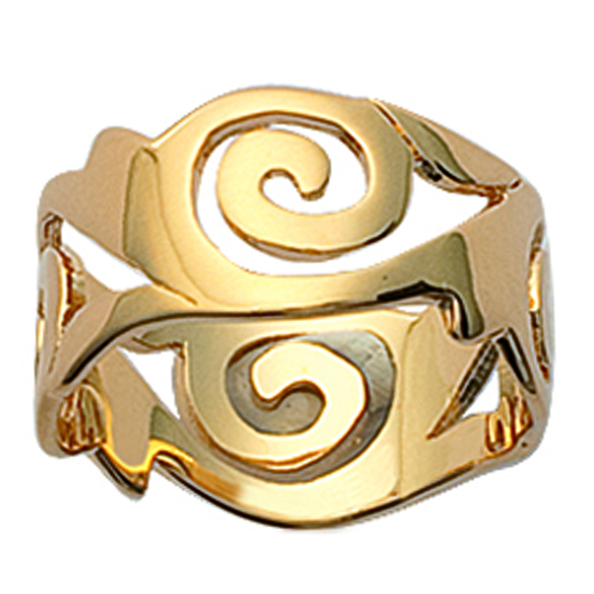 Bague Plaqué Or \'Carmen\' doré - 10 mm - [D7027]
