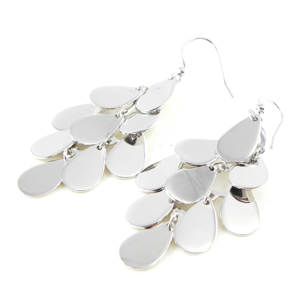 Boucles Argent \'Chorégraphie\'  - [F6241]