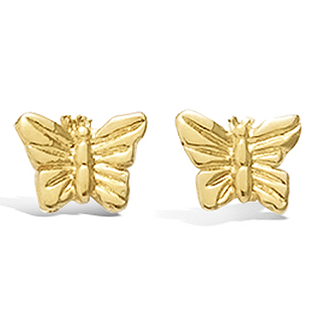 Boucles Plaqué Or \'Papillons\' doré - 7x5 mm - [F6263]