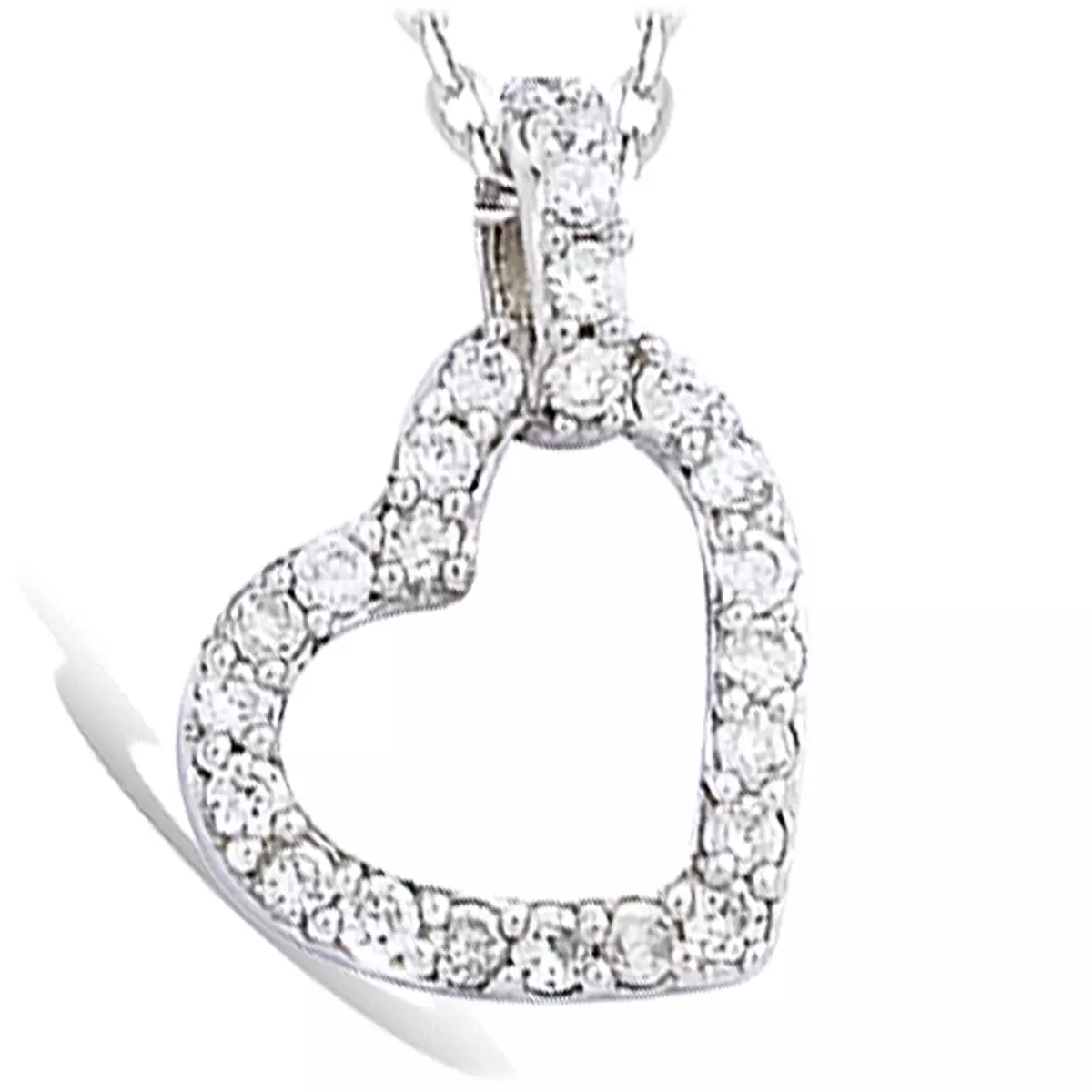 les trésors de lily Pendentif Argent 'Love Divine' Blanc argenté (rhodié) 20x13 mm [F6300]