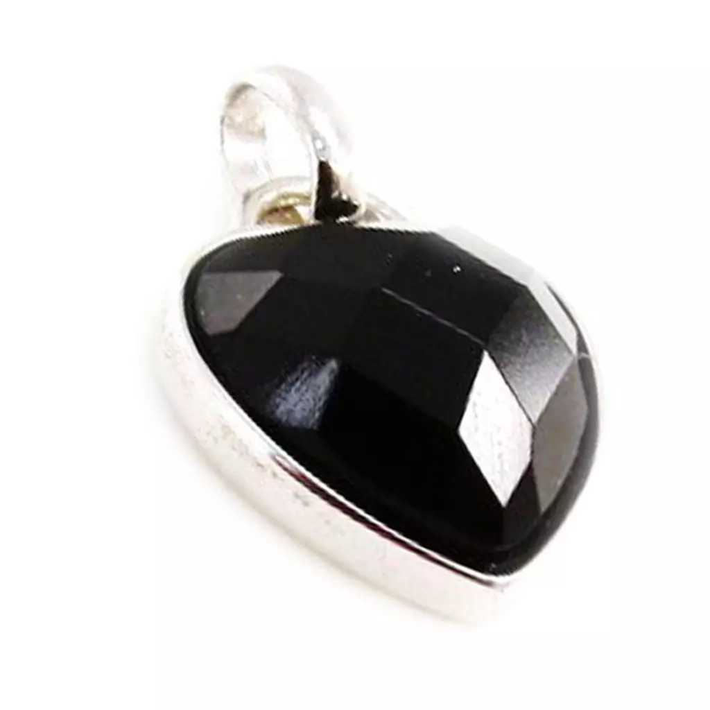 les trésors de lily Pendentif Argent 'Coeur Linda' Noir [F6322]