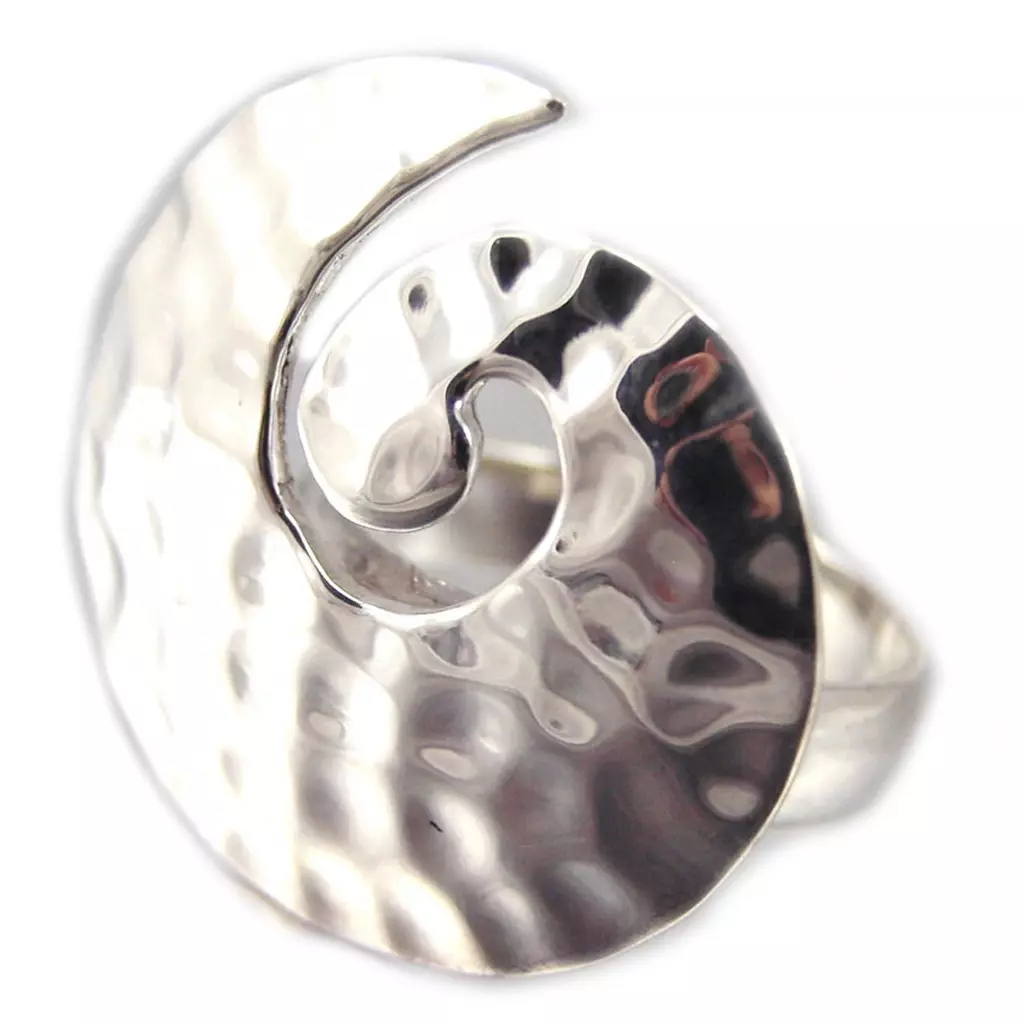 les trésors de lily Bague Argent 'Cleopatra' argenté (rhodié) 25 mm [F6392]