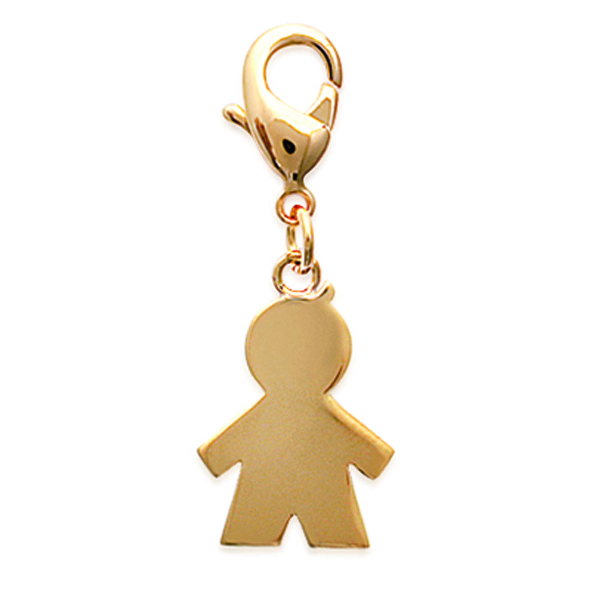 Pendentif Charm Plaqué Or \'Garçon\' doré - 30x12 mm - [F6462]