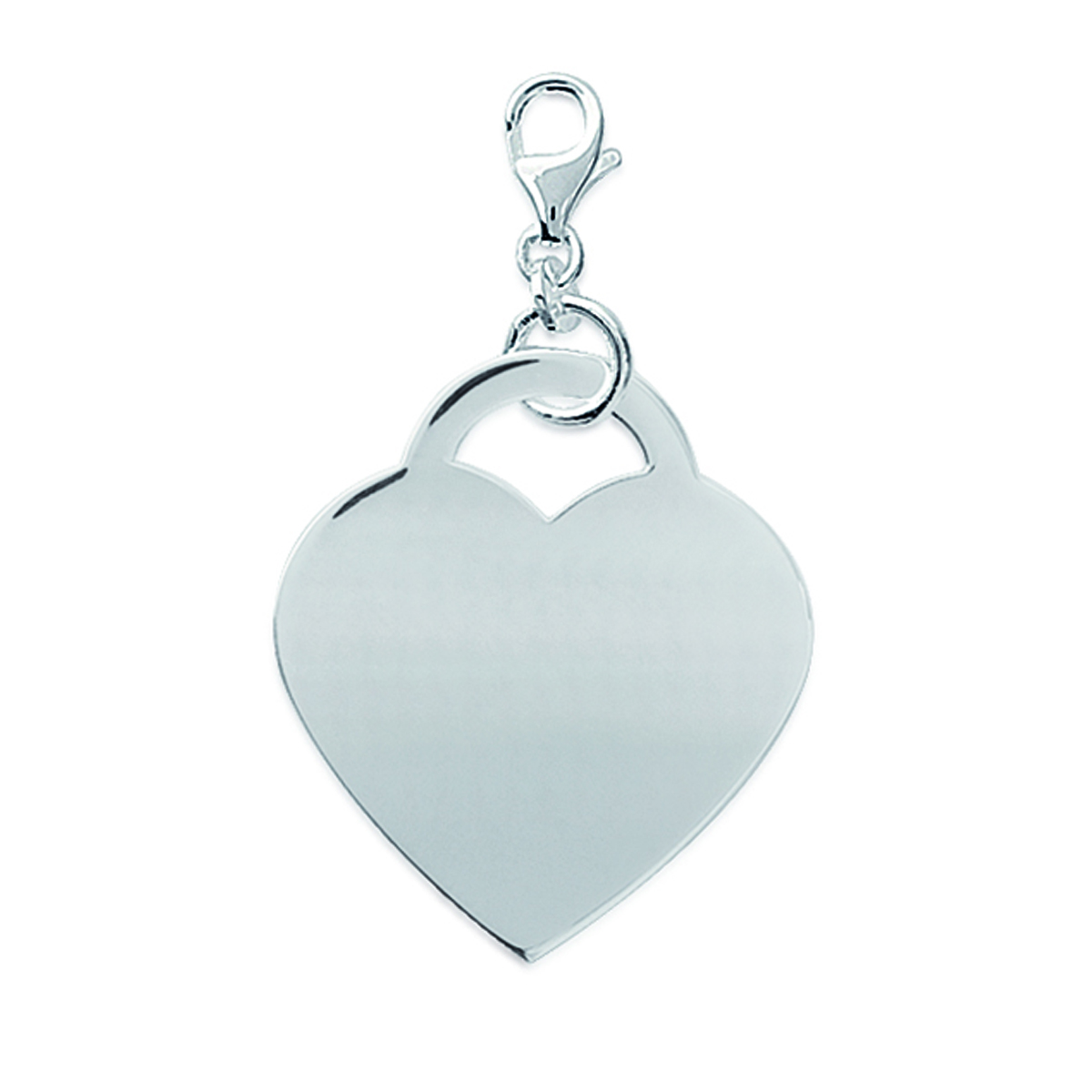 Pendentif Charm \'Coeur\' Argenté - 27x27 mm - [F6732]