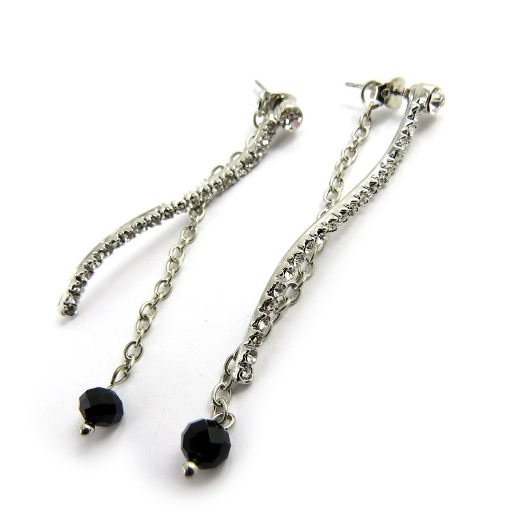 Boucles Créateur \'Sissi\' noir blanc - [M1916]