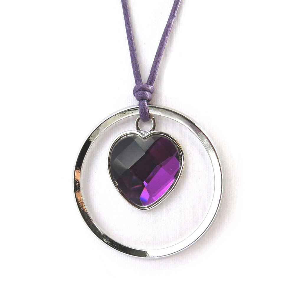 Collier Créateur \'Love\' violet  - [M1987]