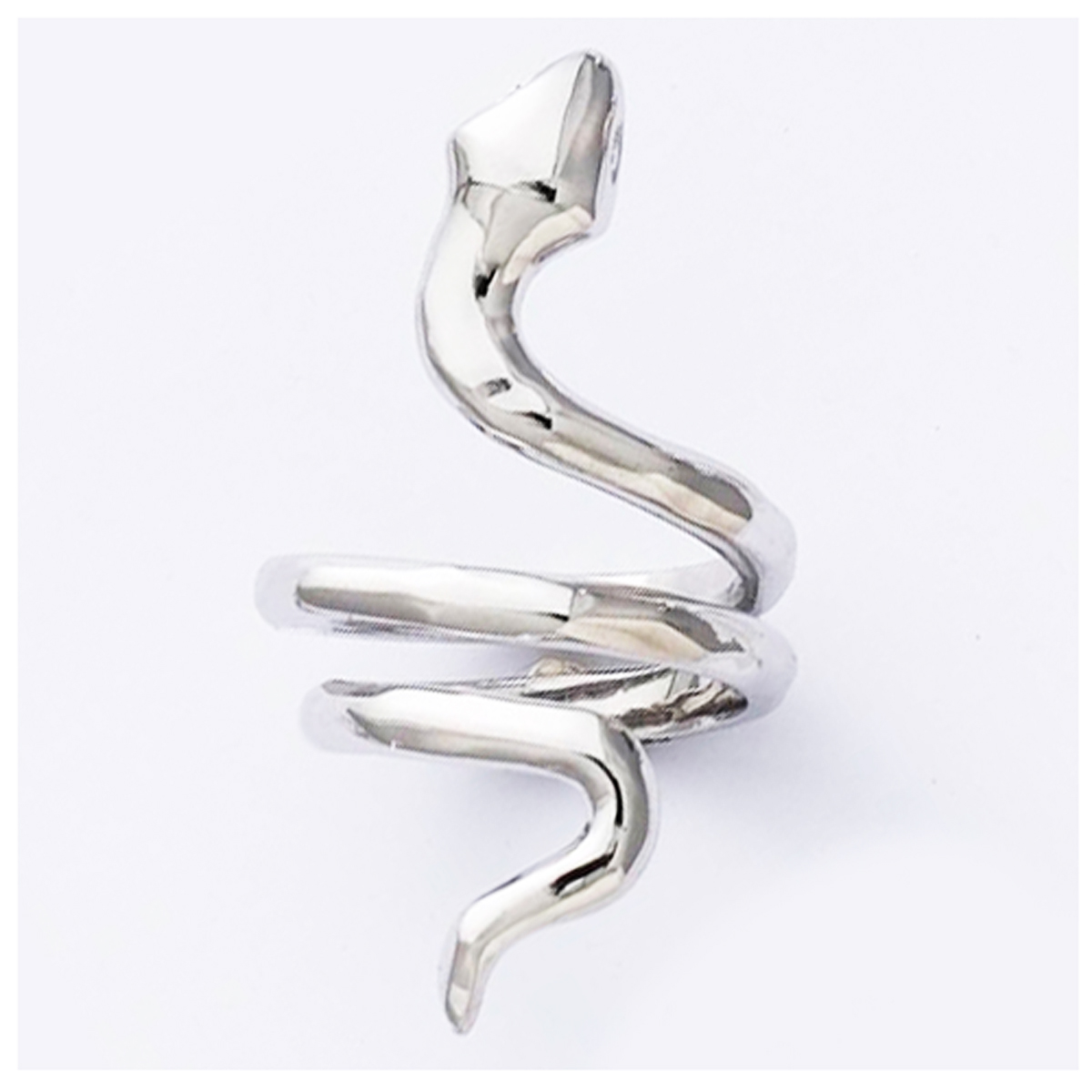 Bague Argent \'Serpent Mythique\' argenté (rhodié) - 35 mm - [K2560]
