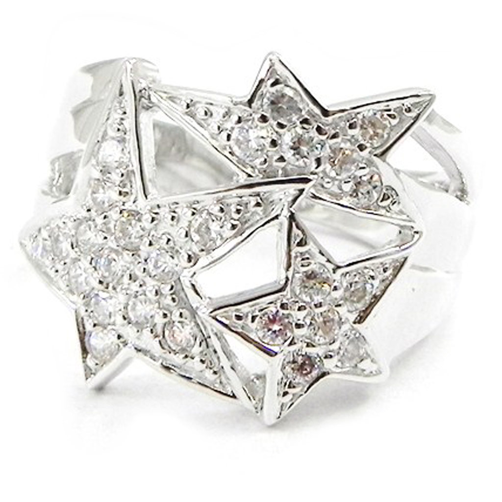 Bague Argent \'Féérie\' blanc - [I3688]