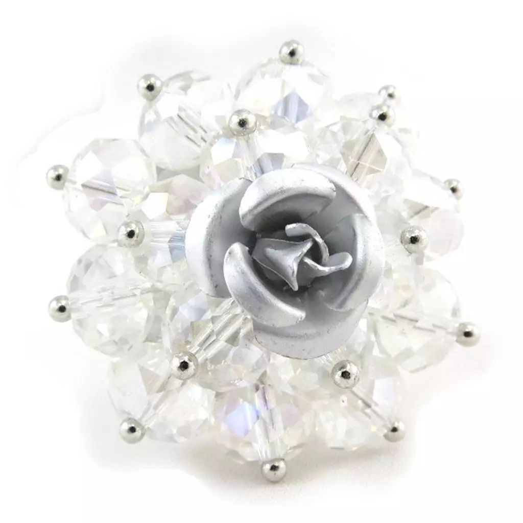 les trésors de lily Bague 'Mineralia' blanc [J3557]