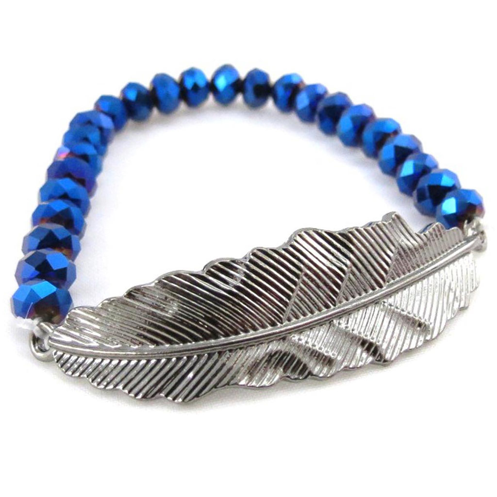 Bracelet créateur \'Minéralia\' bleu - [J3563]
