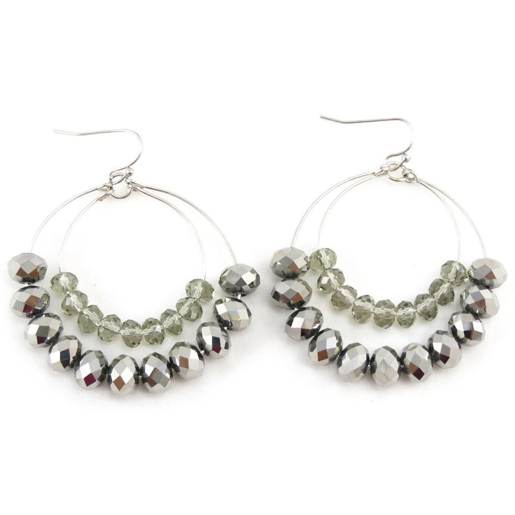 Boucles Créateur \'Mineralia\' gris - [J3593]
