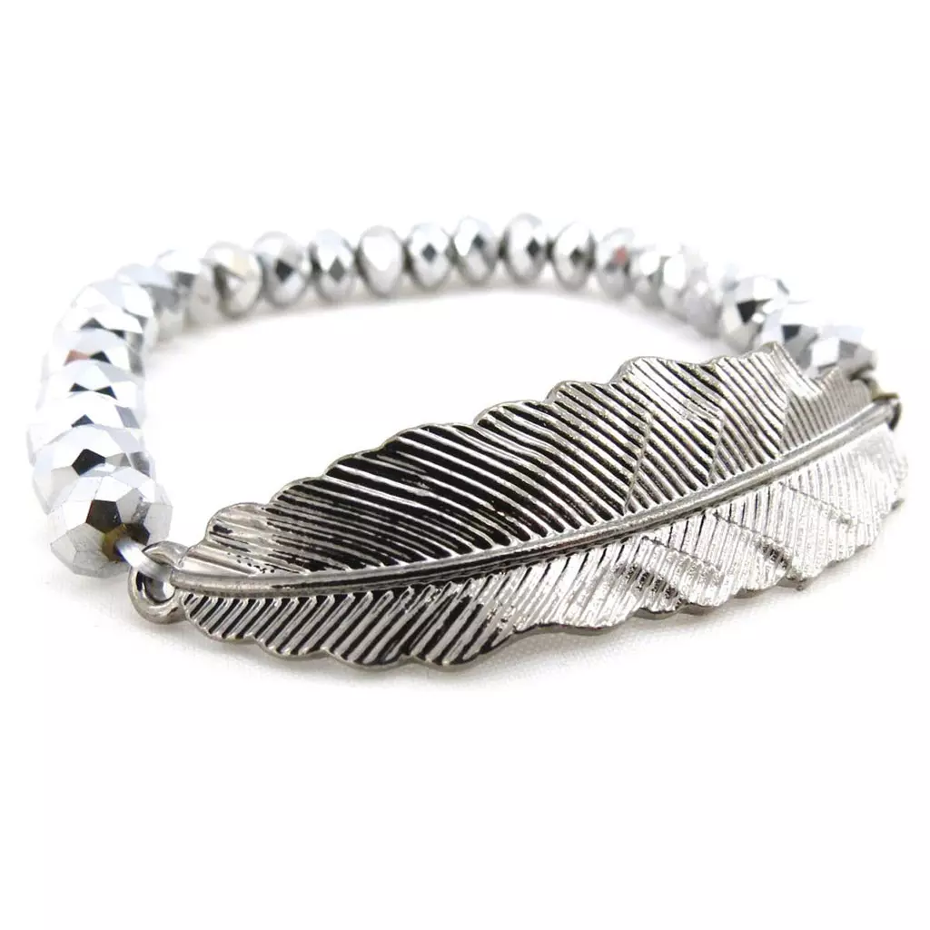 les trésors de lily Bracelet créateur 'Minéralia' gris [J3637]