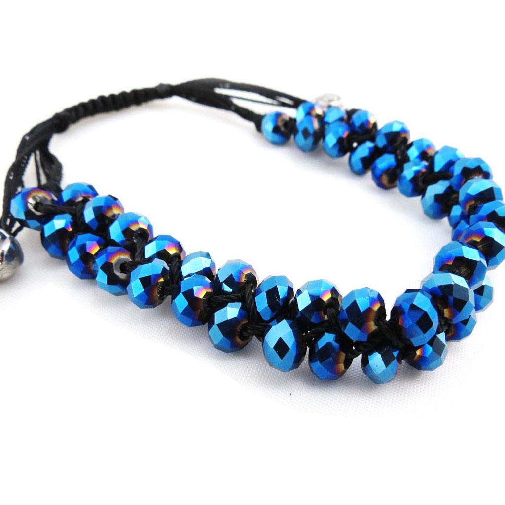 Bracelet créateur \'Minéralia\' bleu - [J3640]