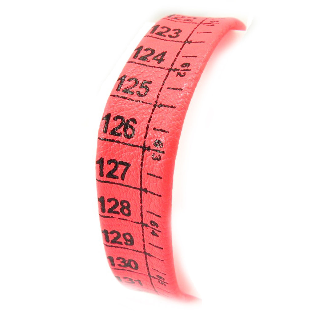 Bracelet créateur \'Mètre\' rose fluo argenté - [K3268]
