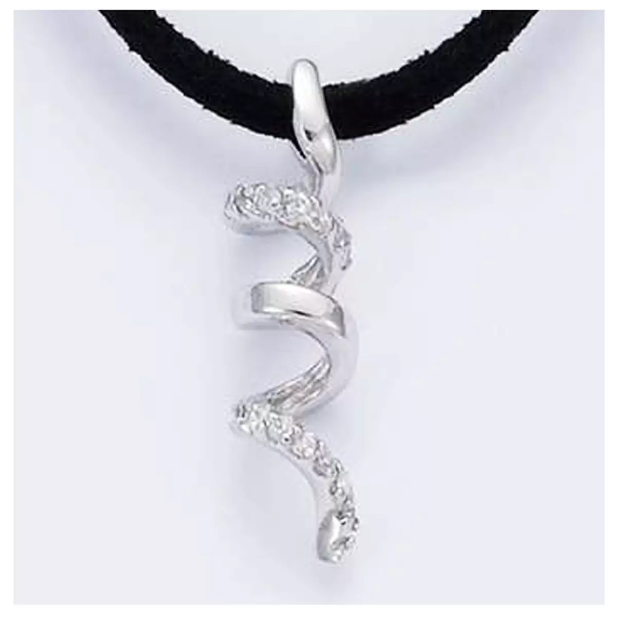 les trésors de lily Pendentif Argent 'Déesse' Blanc argenté (rhodié) 27x8 mm [I4008]