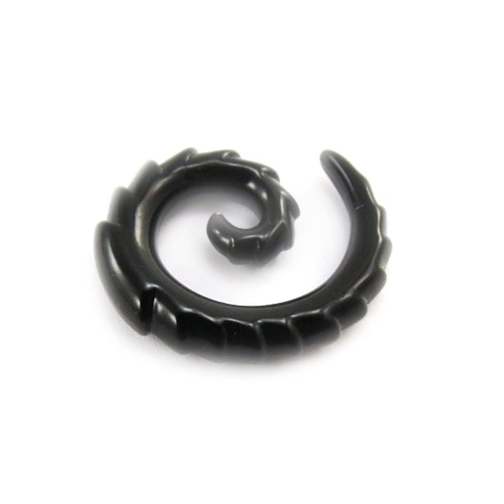 Spirale acrylique noir 4 mm - [J4116]