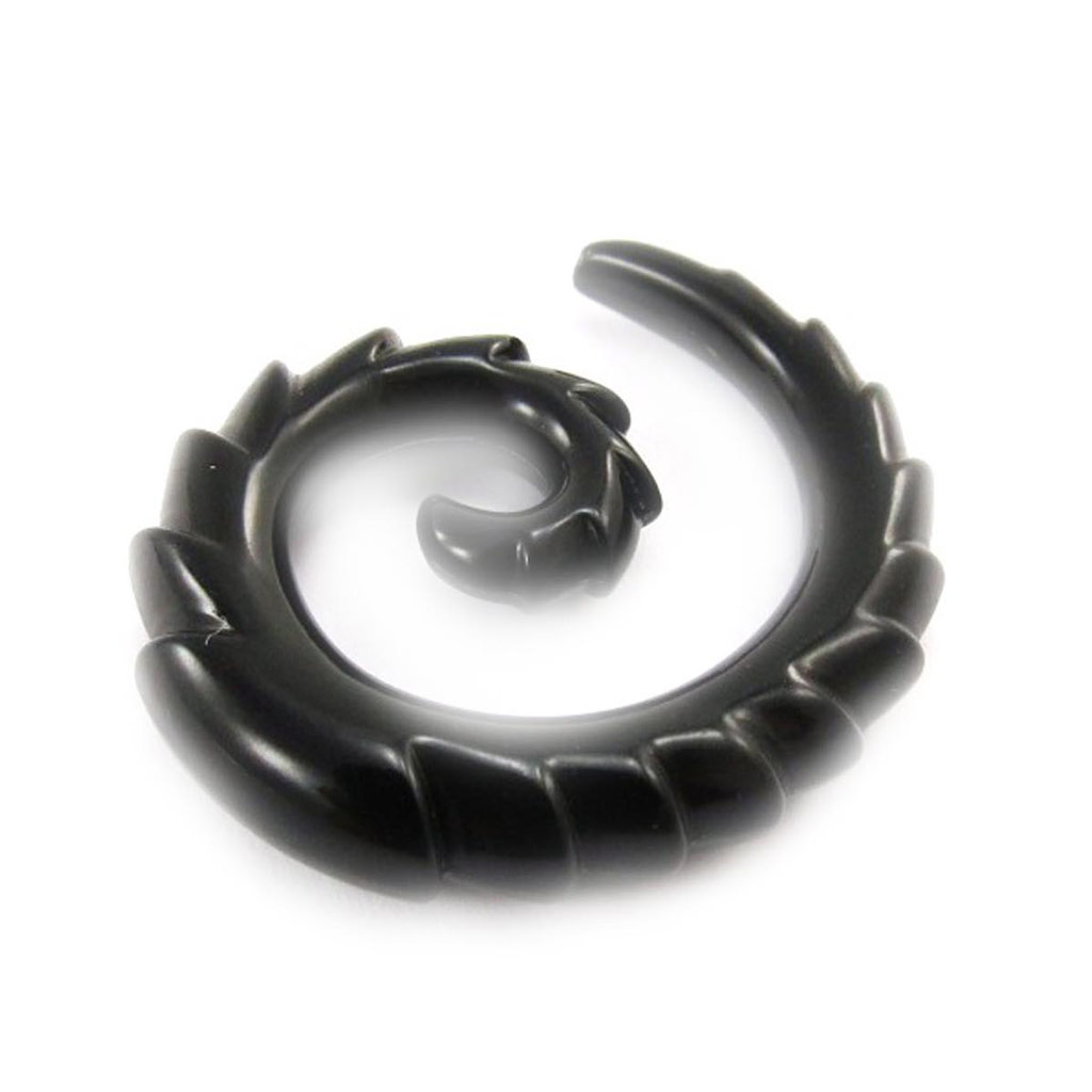 Spirale acrylique noir 6 mm - [J4118]