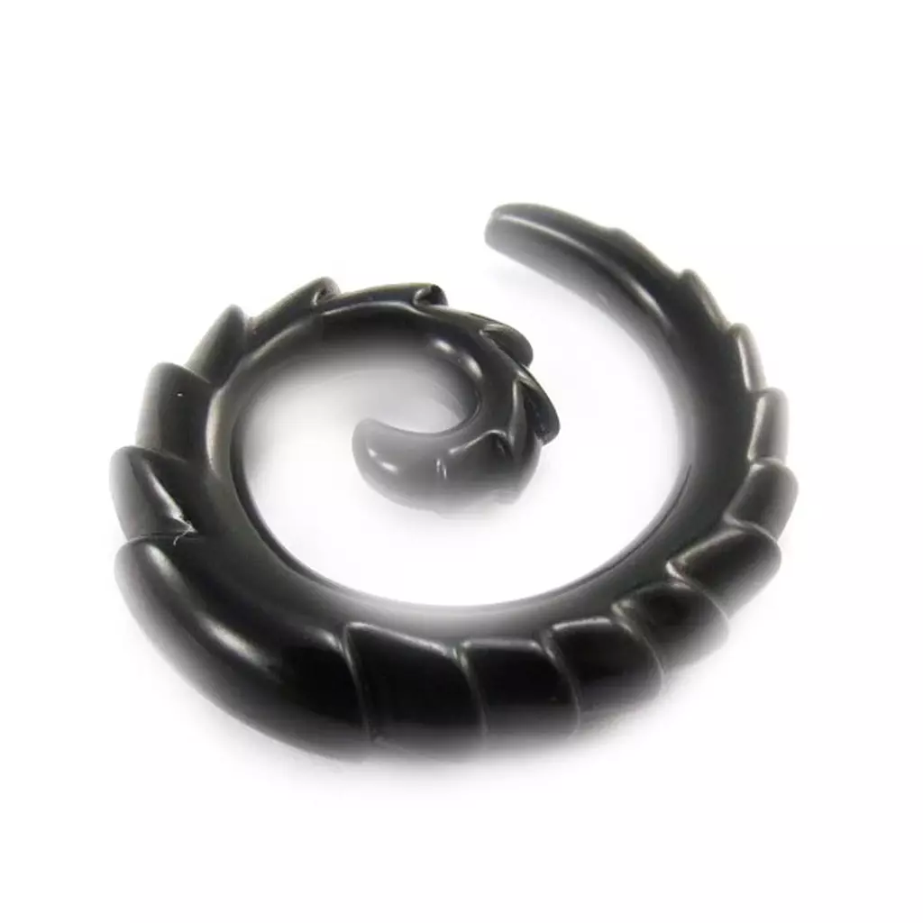 les trésors de lily Spirale acrylique noir 6 mm [J4118]