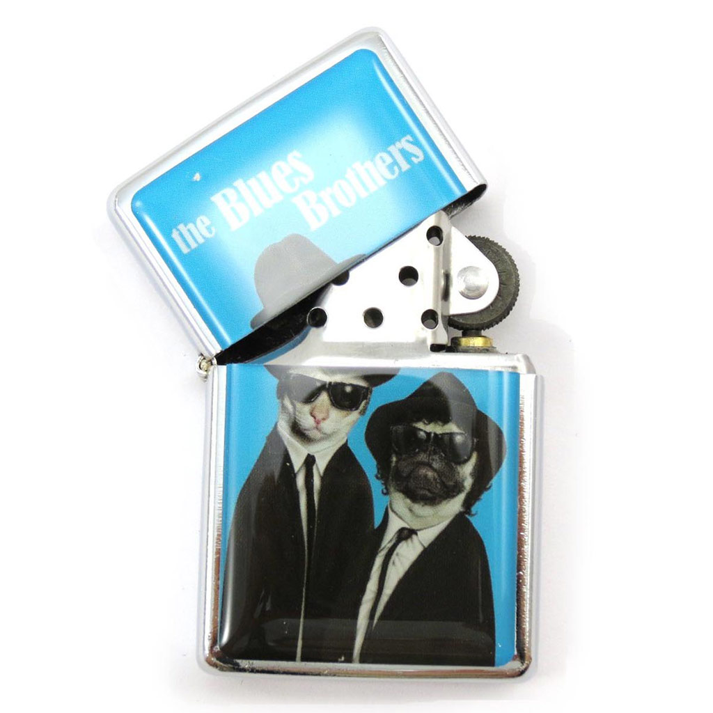 Briquet rechargeable \'Animaux Stars\' Blues Brothers - [J4347]