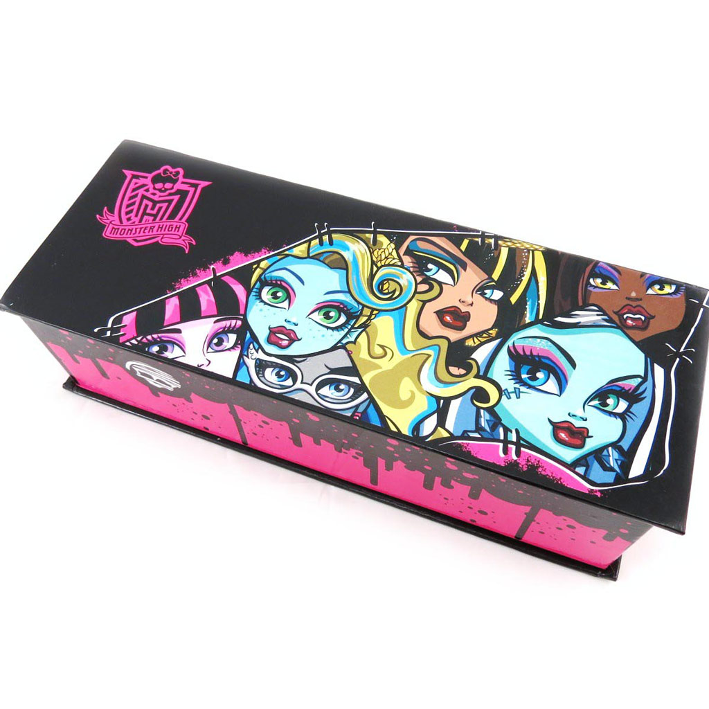 Vide poches / plumier \'Monster High\' noir rose - [J4373]