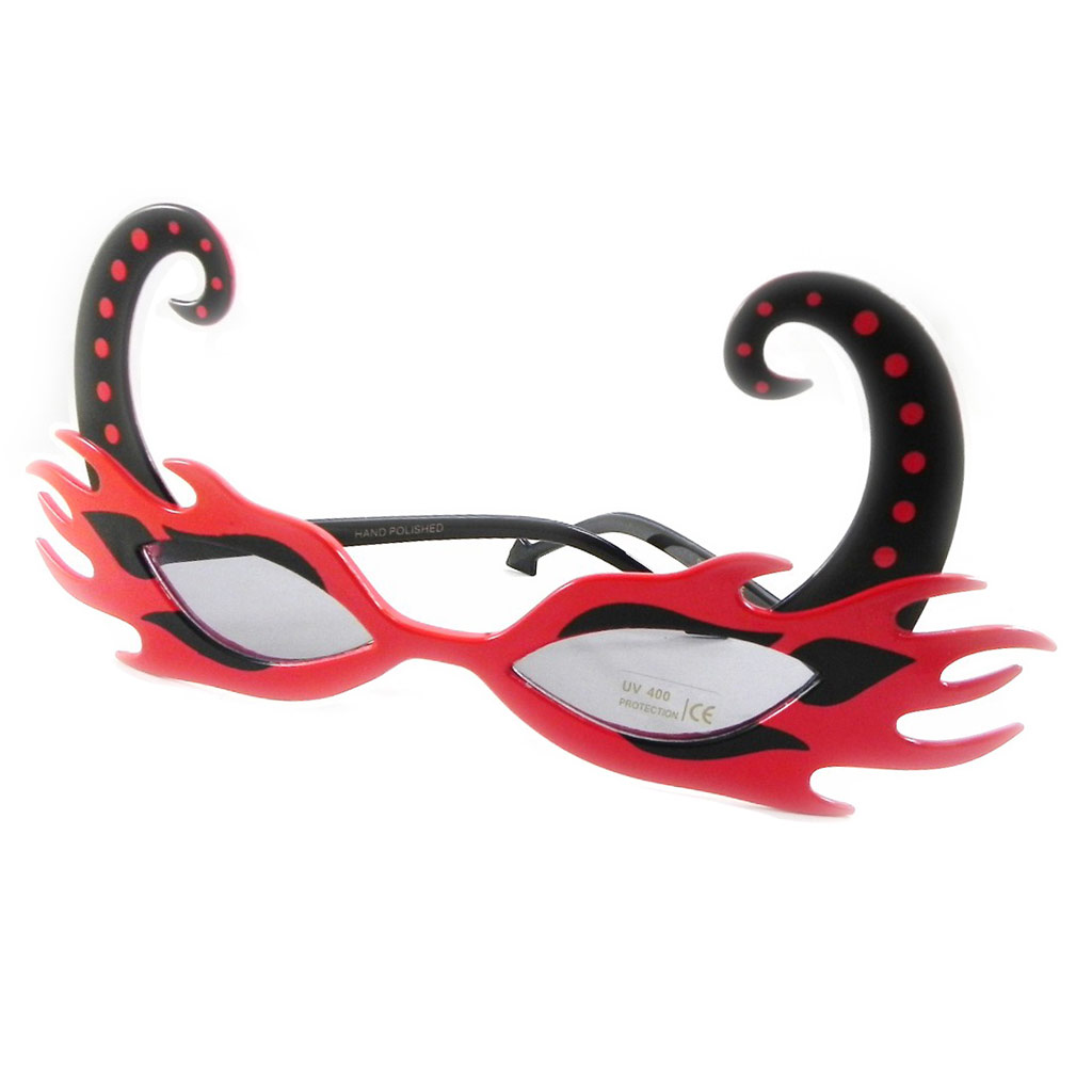 Lunettes humoristiques \'Diablesse\' rouge noir - [I4570]