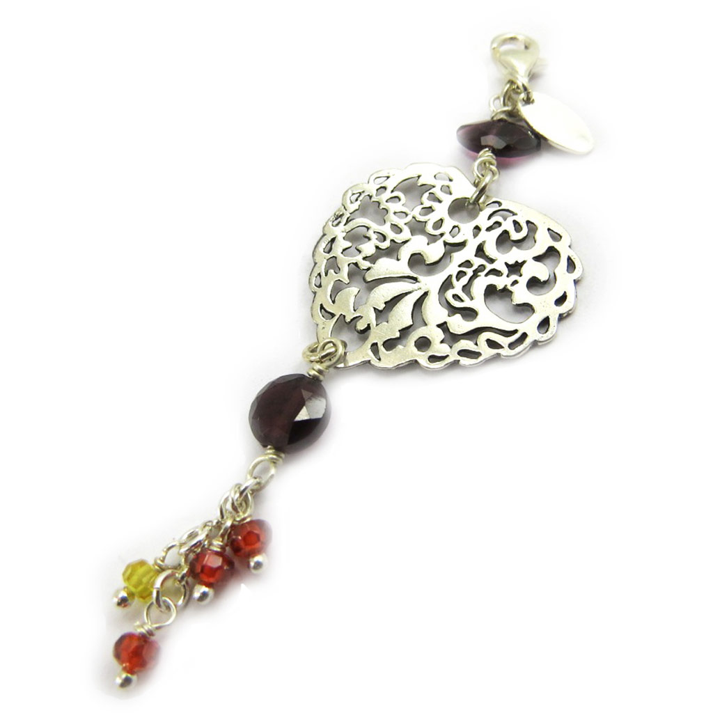 Pendentif Charm \'Mineralia\' coeur - [G6516]