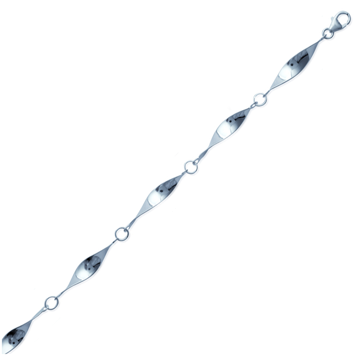 Bracelet Argent \'Chorégraphie\' argenté - 5 mm - [I5211]