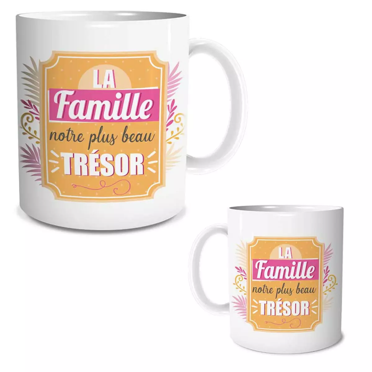 les trésors de lily Mug céramique 'Messages' (La Famille notre plus beau Trésor) 95x80 mm [R1626]