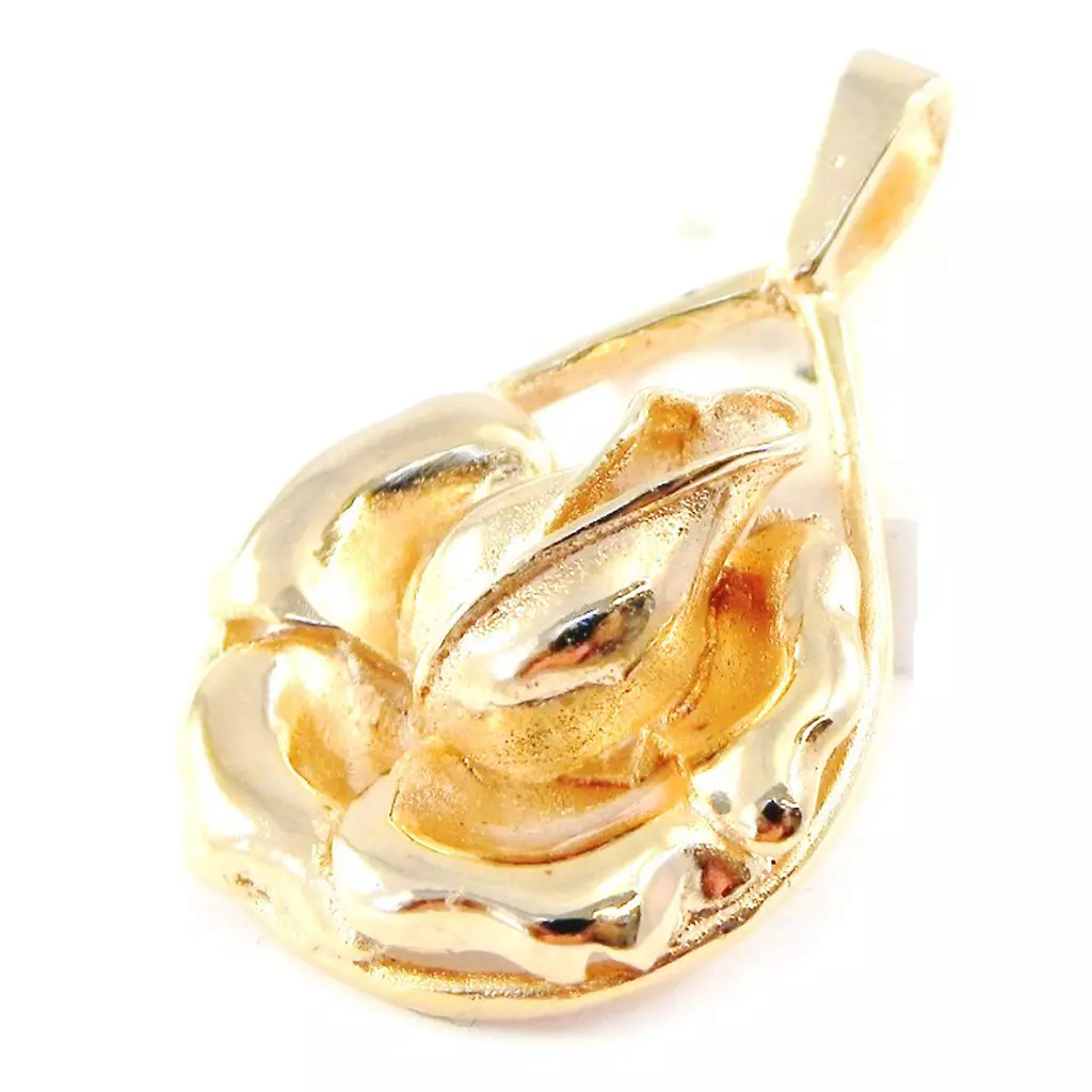 les trésors de lily Pendentif Plaqué Or 'Flora' [G7641]
