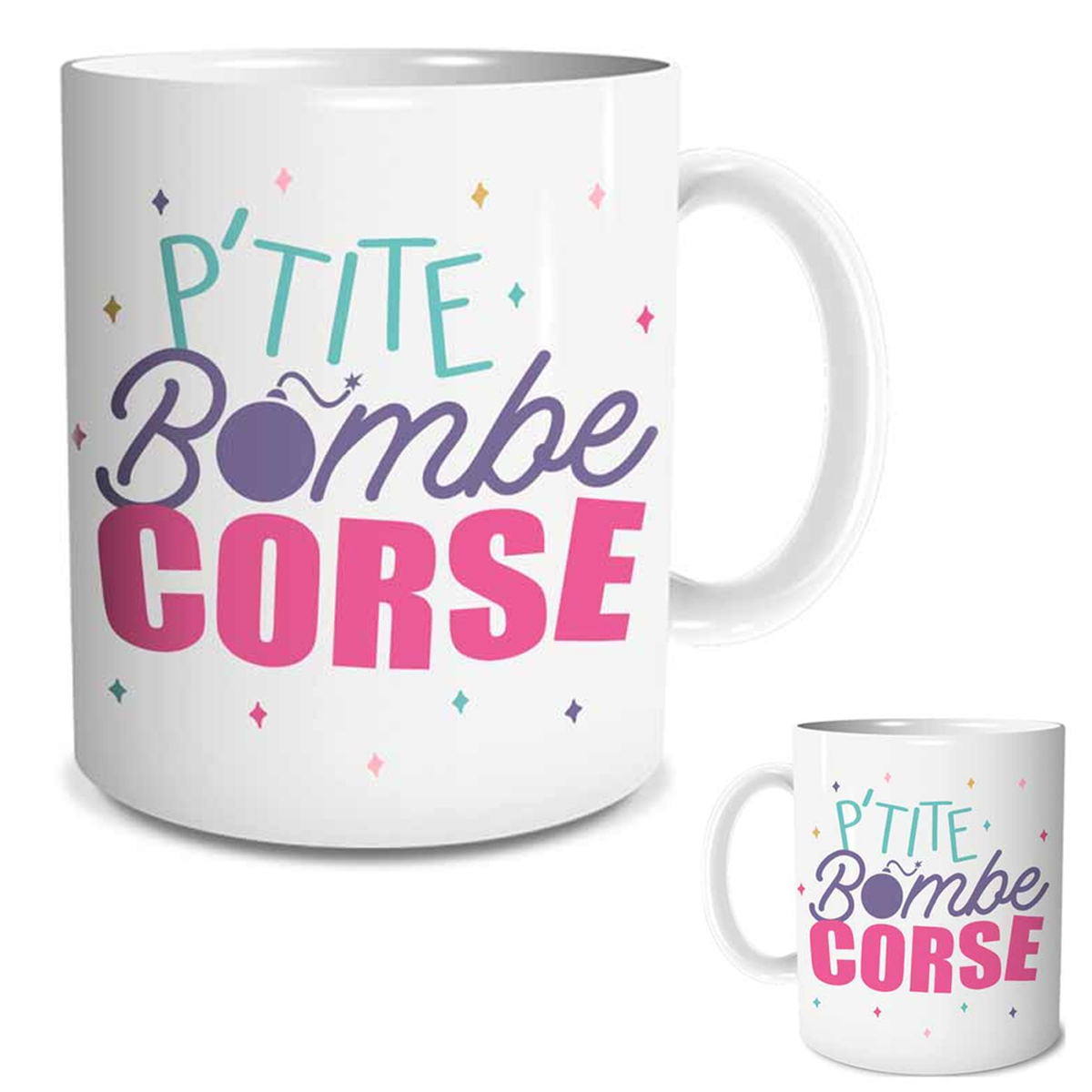 Mug céramique \'Corse\' (P\'tite bombe Corse) - 95x80 mm - [R1645]