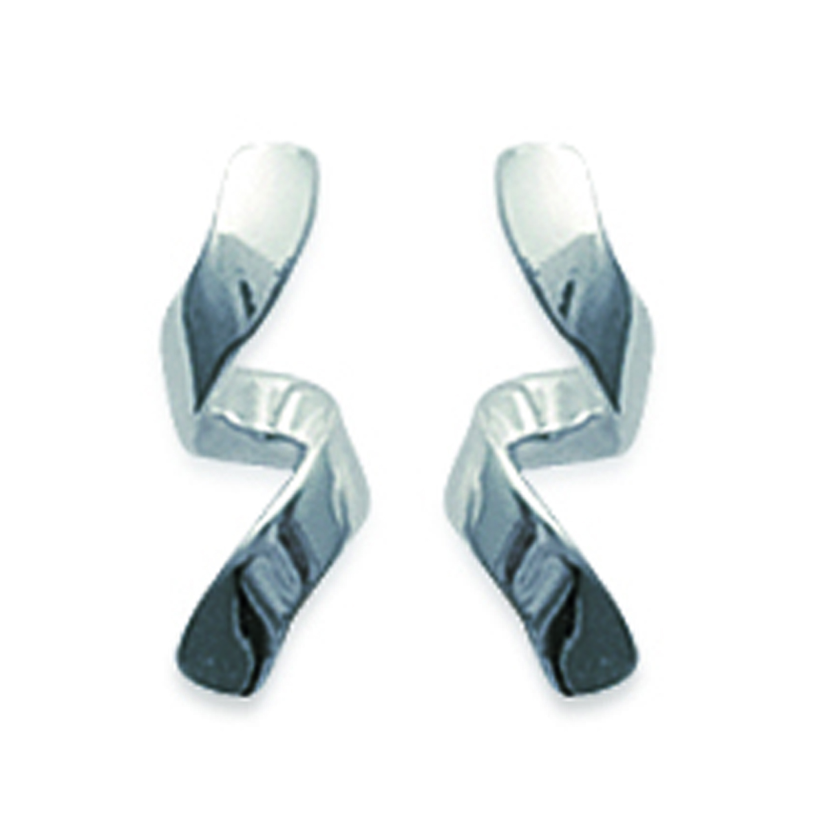 Boucles Argent \'Chorégraphie\' argenté - 12x5 mm - [J5436]