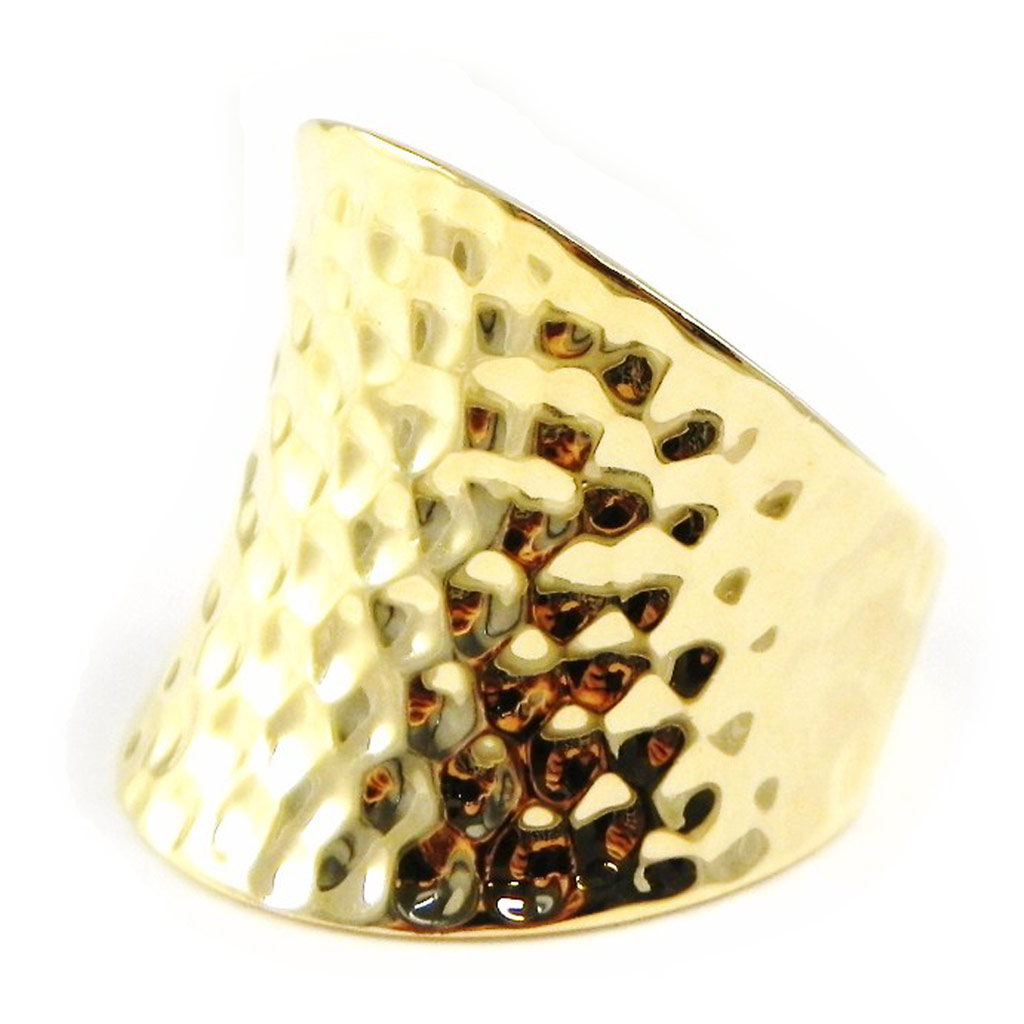 Bague Plaqué Or \'Cléopatra\' doré - 22 mm - [G7709]