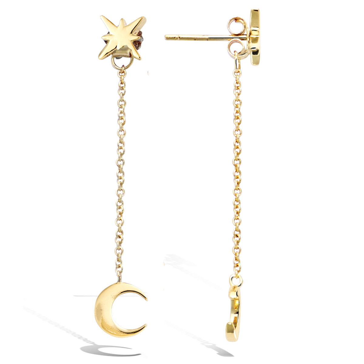 Boucles Plaqué Or \'Cléopatra\' doré - 45x8 mm - [R1730]