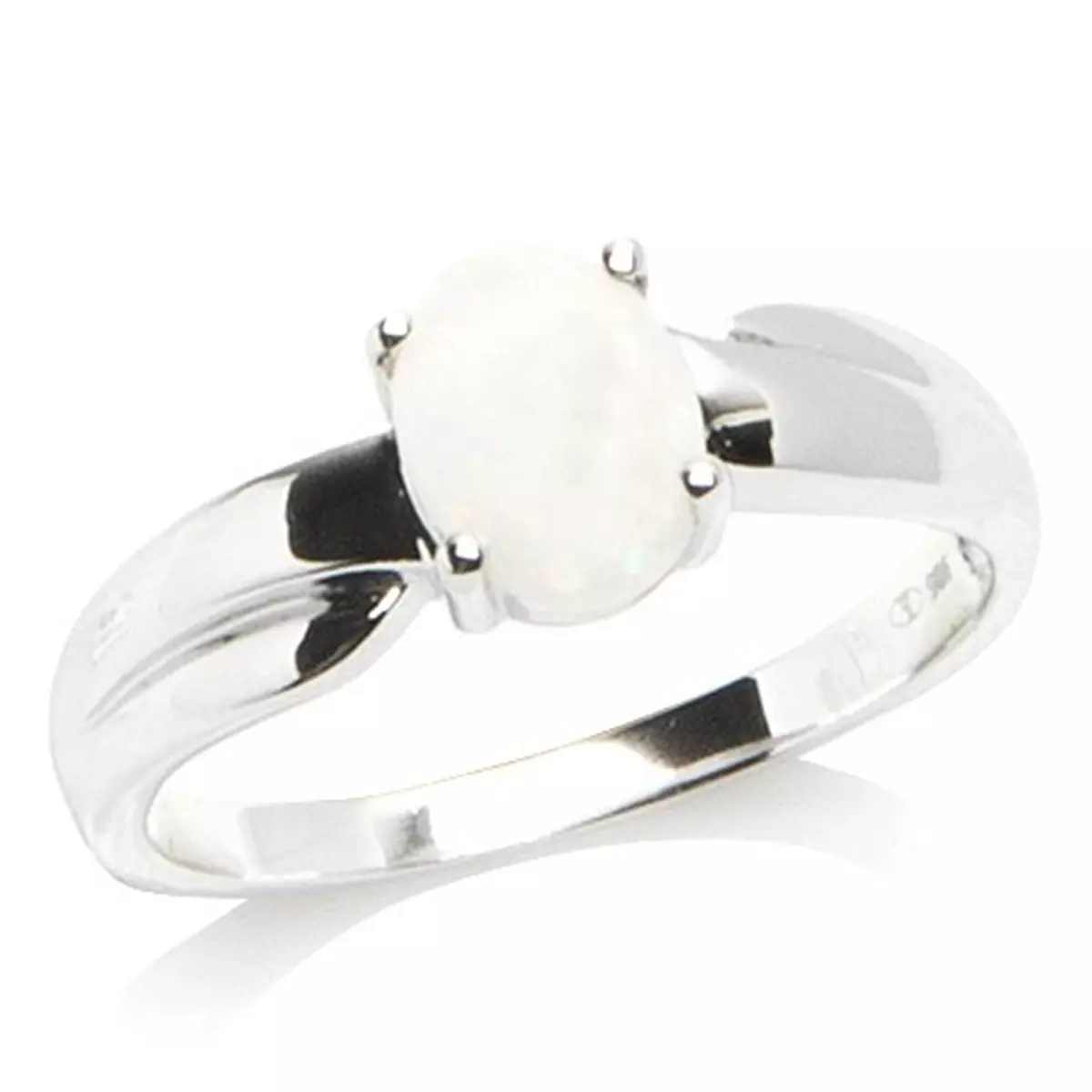 les trésors de lily Bague Argent 'Déesse Opale' Blanc [J5696]