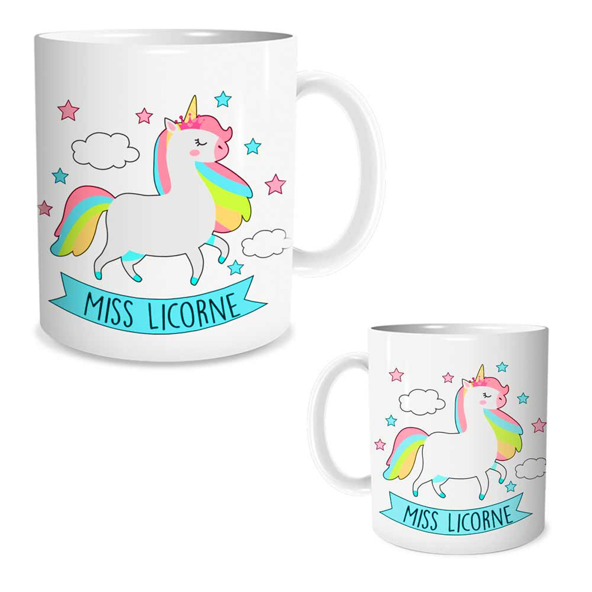 Mug céramique \'Licorne My Unicorn\' (Miss Licorne) - 95x80 mm - [R1846]
