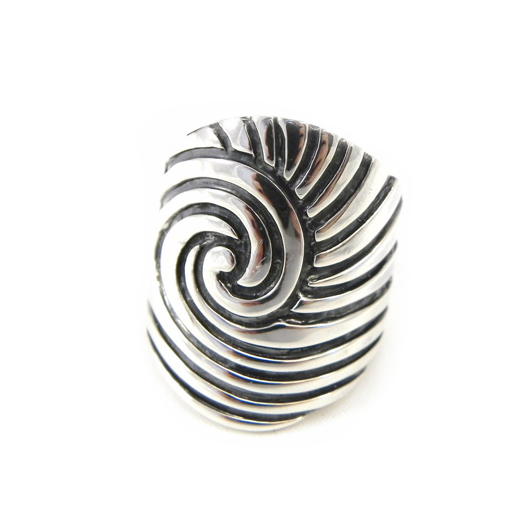 Bague Argent \'Chorégraphie\' Argenté  - [G8809]