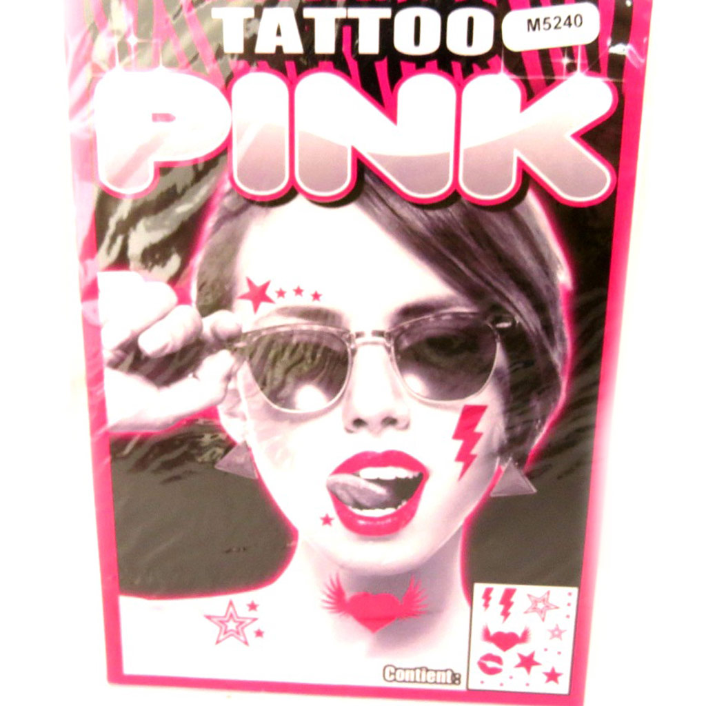 Tatouage fantaisie \'Pink\' (19x125 cm) - [M5240]