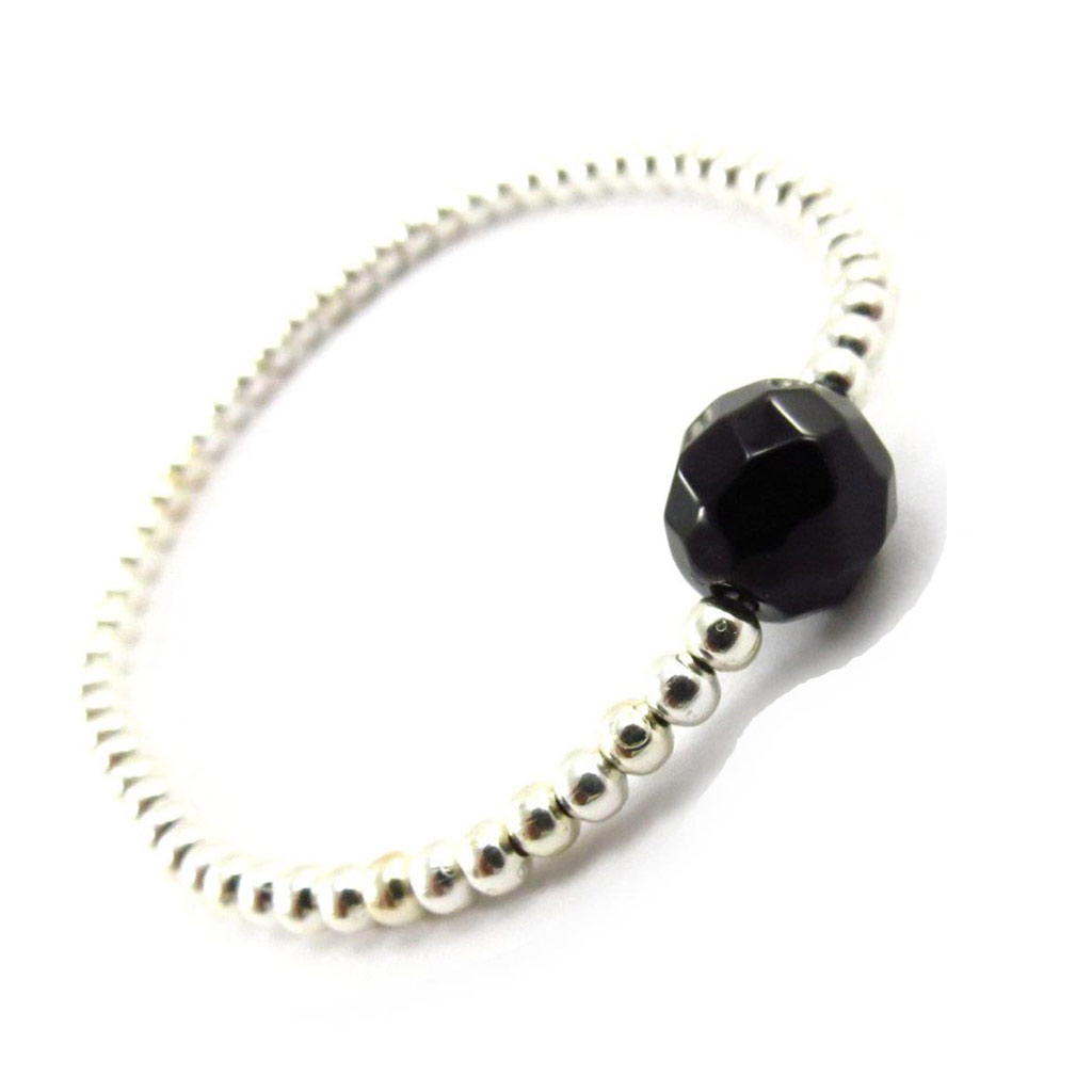 Bracelet créateur \'Minéralia\' noir - [J6349]