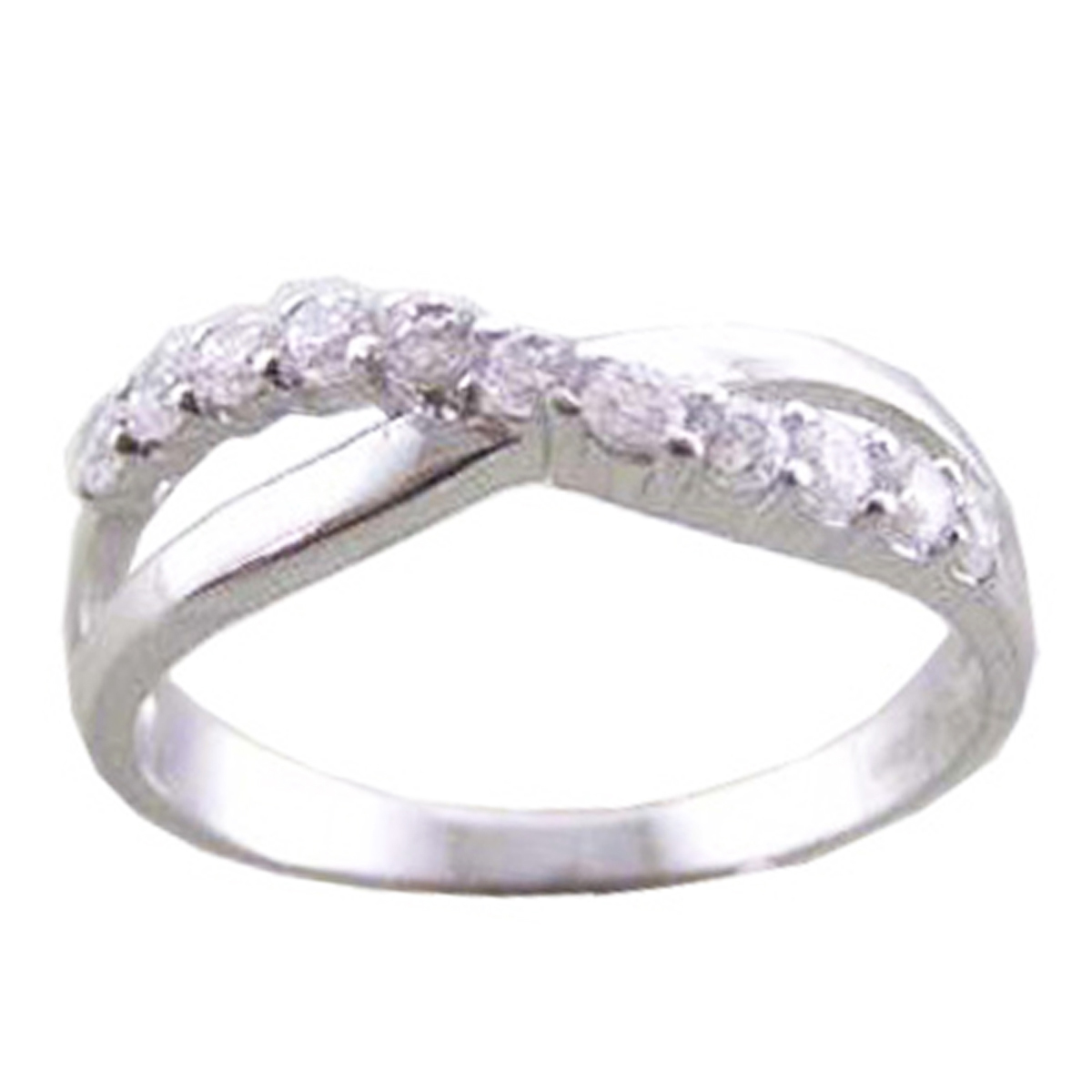 Bague Argent \'Déesse\' blanc argenté (rhodié) - 5 mm - [K5122]