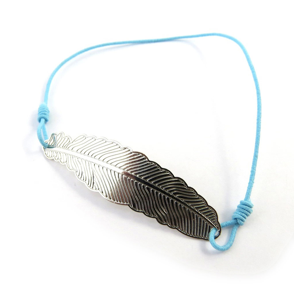 Bracelet fantaisie \'Navajos\' turquoise argenté - [M5680]