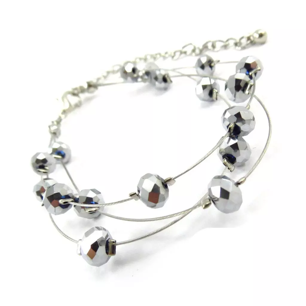 les trésors de lily Bracelet Créateur 'Sissi' gris [J6999]