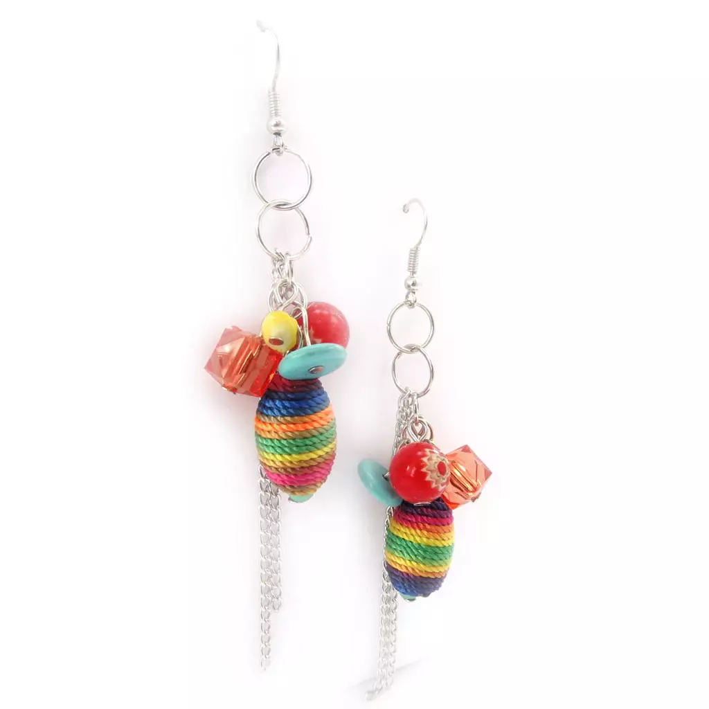 les trésors de lily Boucles Créateur 'Coloriage' multicolore [J7162]