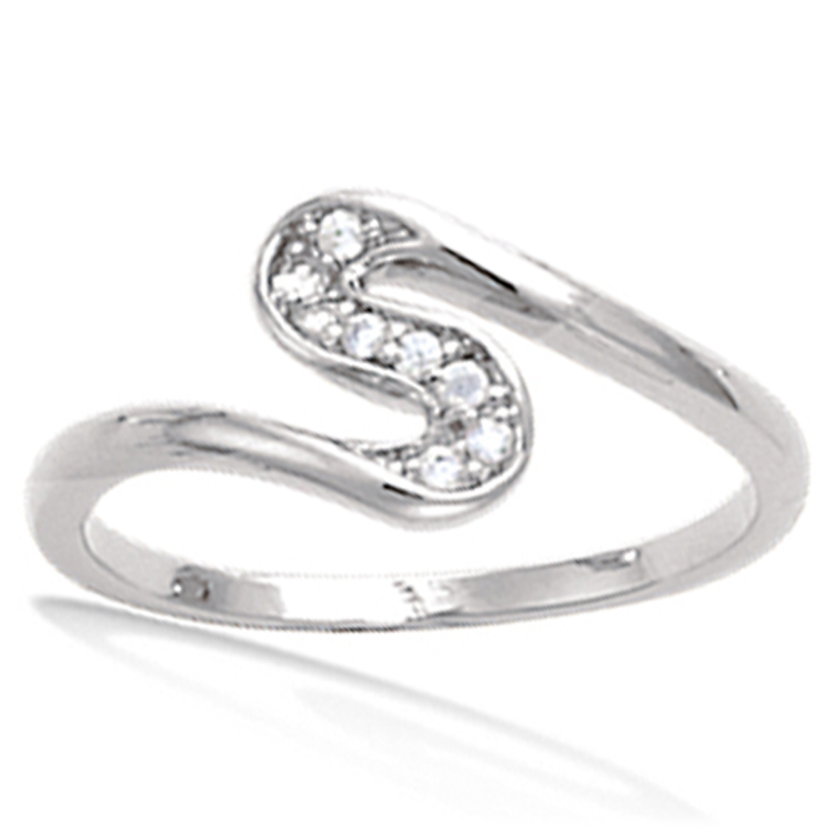 Bague Argent \'Déesse\' blanc argenté (rhodié) - 10 mm - [I9863]