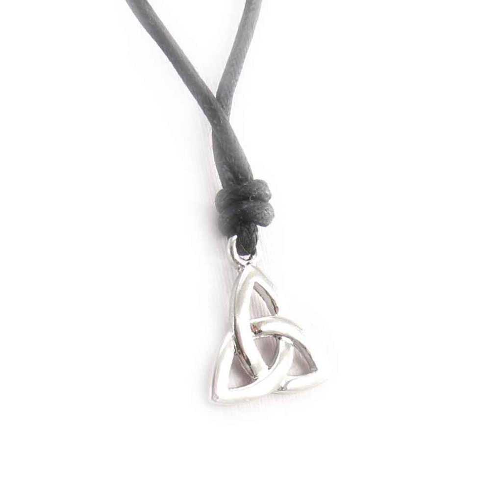 Collier créateur \'Tribal\' argenté noir - [J7995]