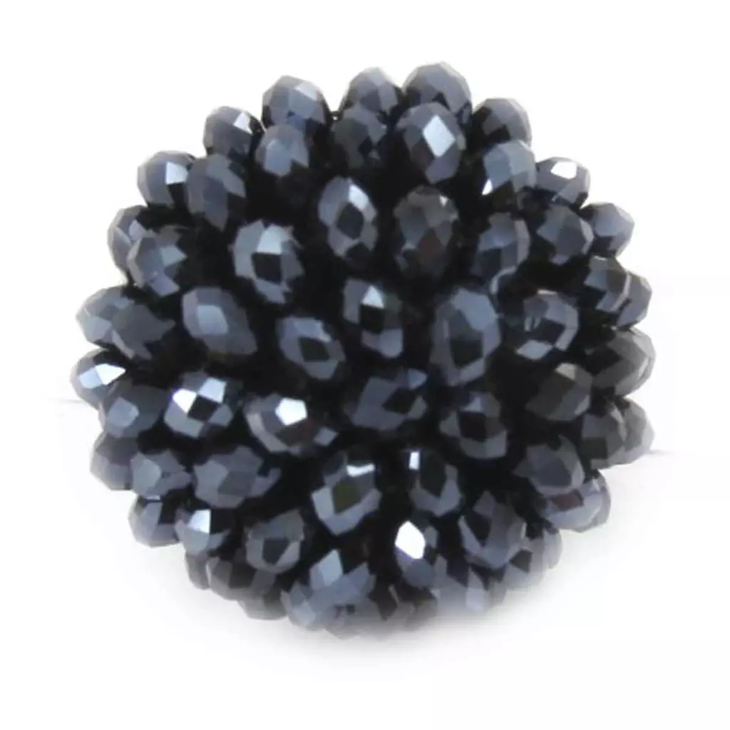 les trésors de lily Bague 'Mineralia' gris anthracite [J8009]