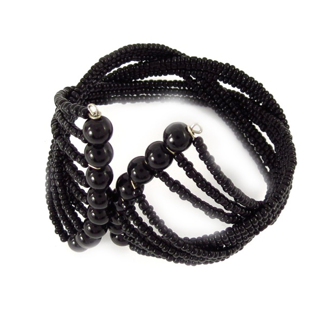 Bracelet créateur \'Katmandou\' noir  - [K6532]