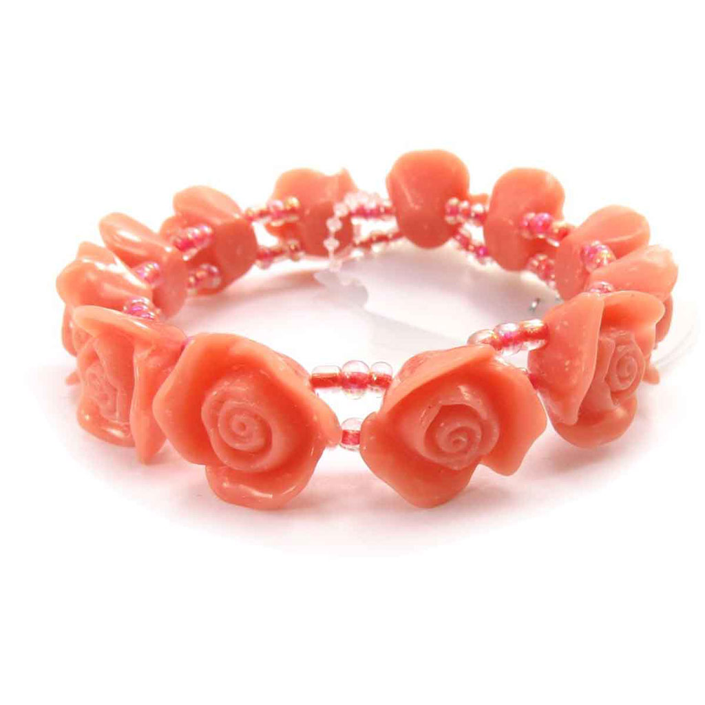 Bracelet créateur \'Rosa Romantica\' orange - [J8262]